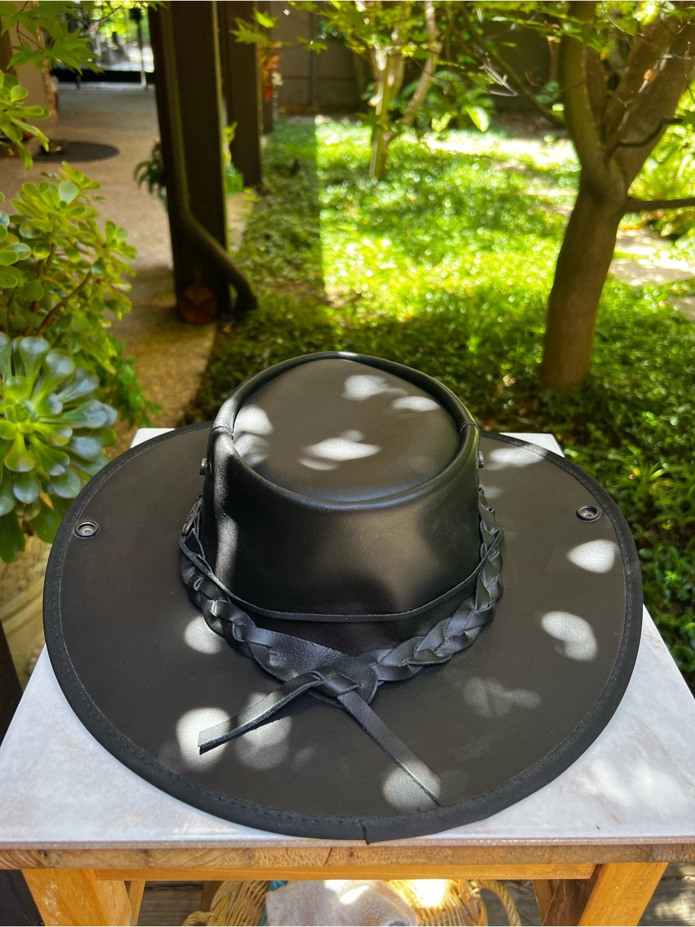 Hand Crafted Coastline Hat Co. Black Outback Hat - Picture 3 of 11